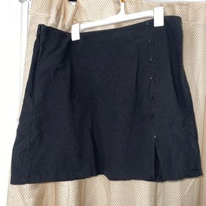 Black Miniskirt with Buttons